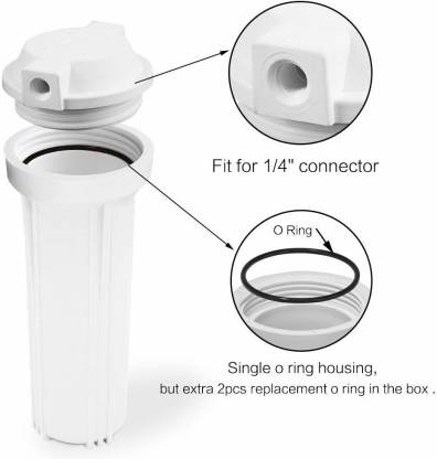 10" Pre Filter housing bowl with 1/4" nosel for Dolphin/ Aquagrand /Reviva /Aquafresh Water Purifiers Solid Filter Cartridge - Image 4