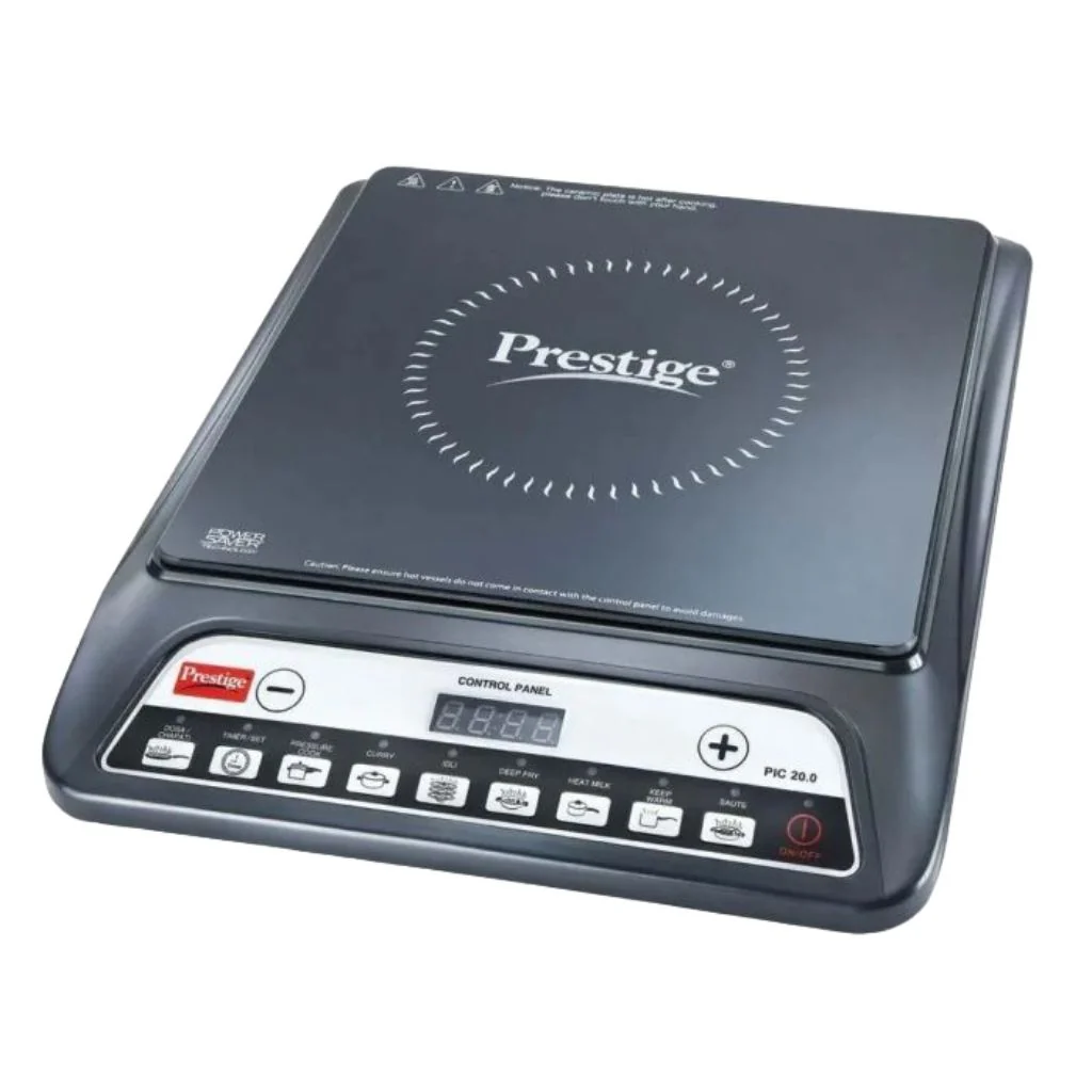Prestige Xpress 1200W Induction Cooktop Black with Ceramic Plate & Push Button Controls # - Image 3