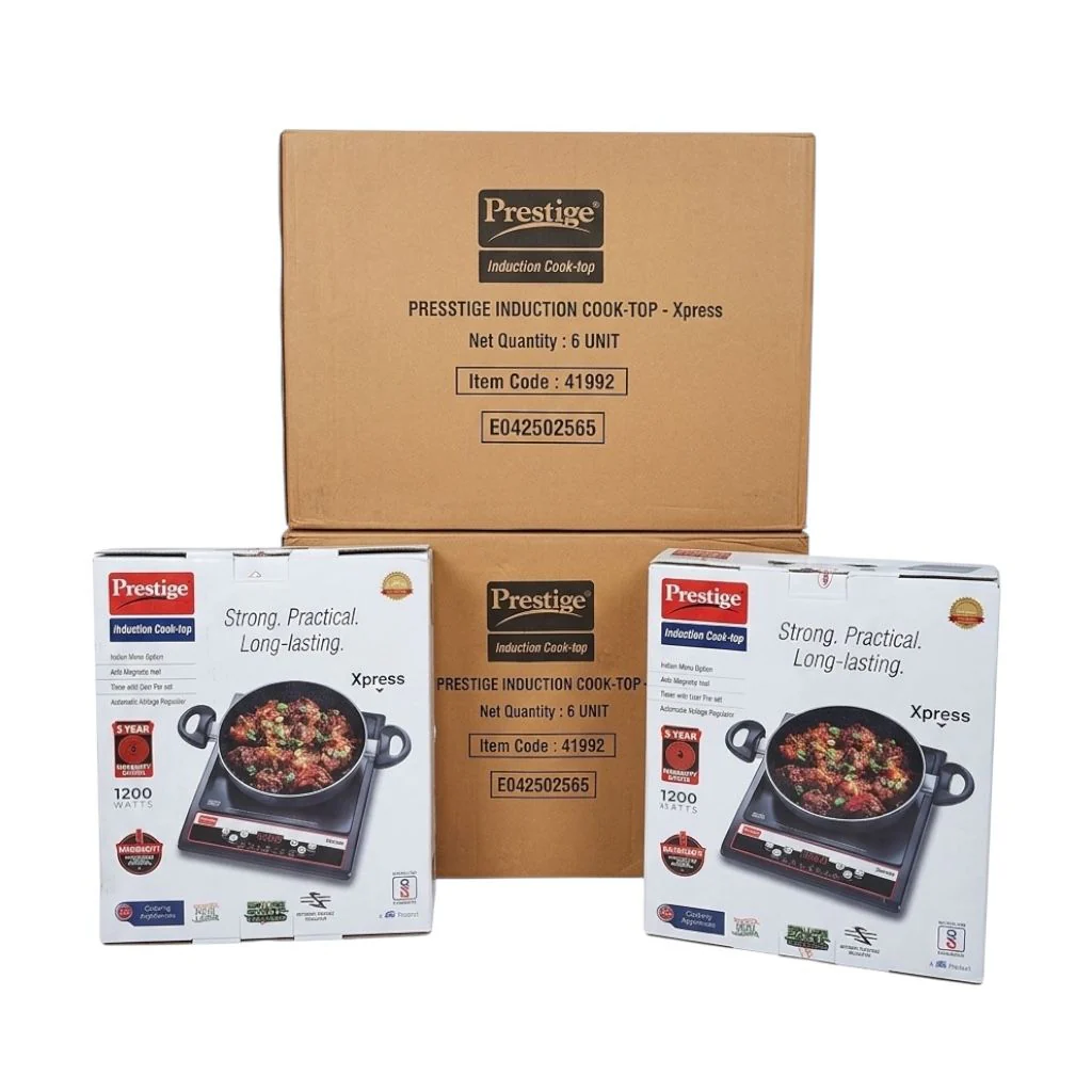 Prestige Xpress 1200W Induction Cooktop Black with Ceramic Plate & Push Button Controls # - Image 5