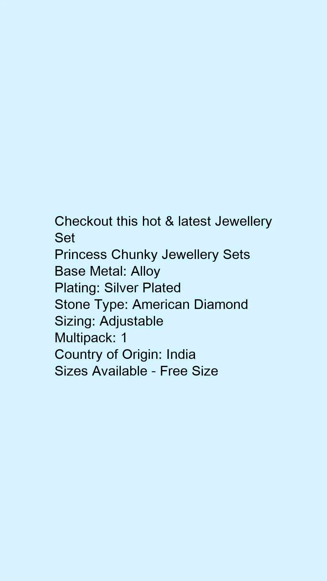 Princess Chunky Jewellery Sets - Image 2