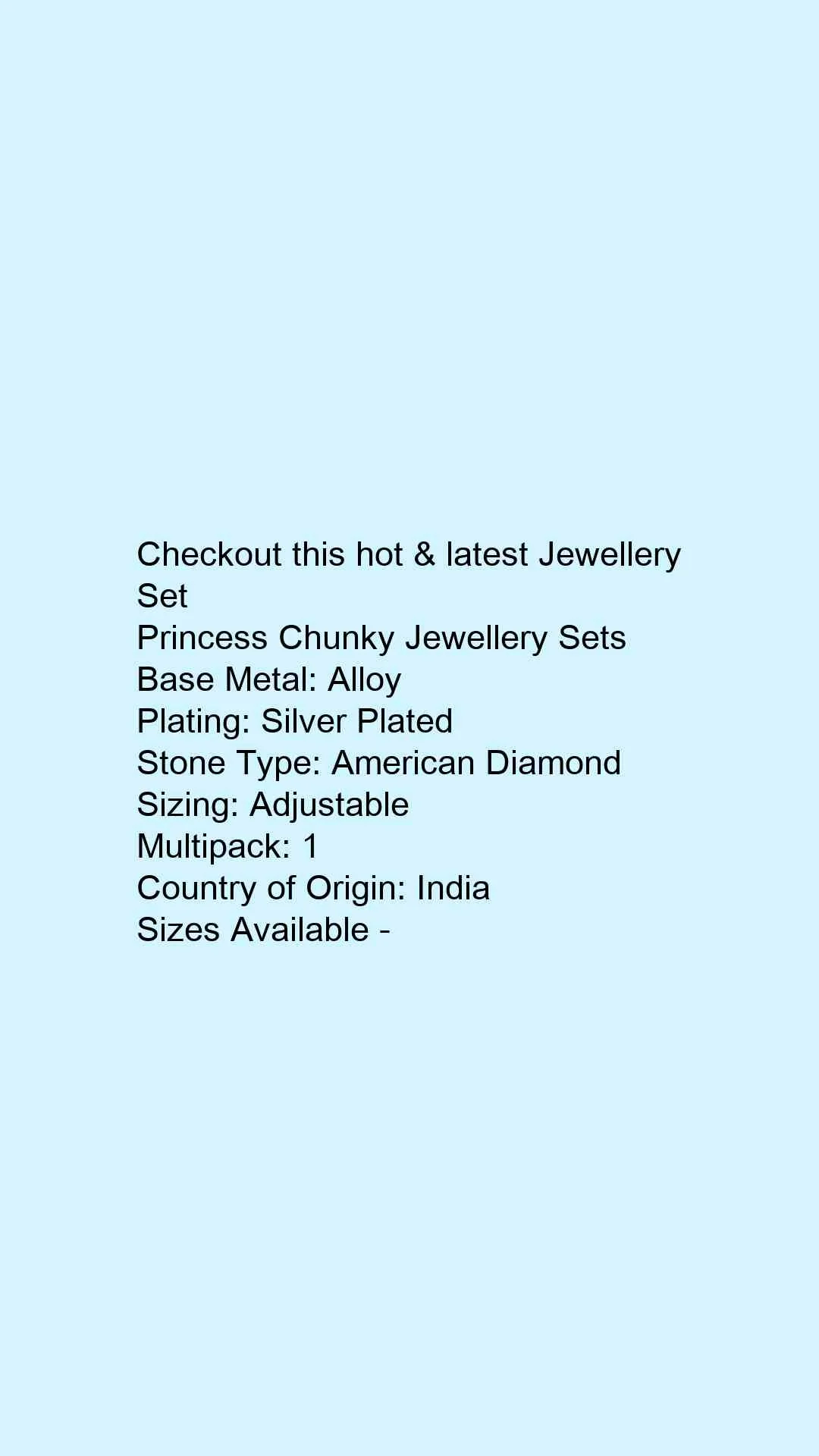 Princess Chunky Jewellery Sets - Image 2