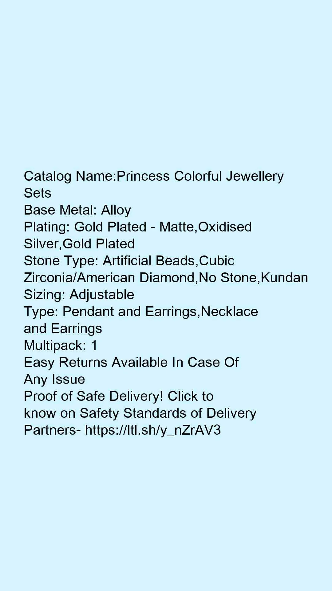 Princess Colorful Jewellery Sets - Image 5