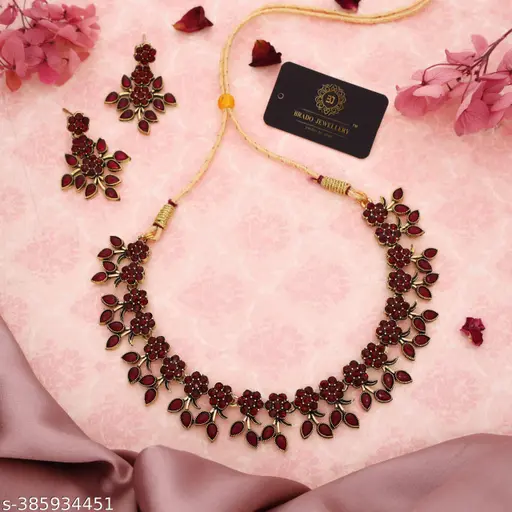 Princess Fancy Jewellery Sets - Gold Plated Necklace and Earrings - Image 2