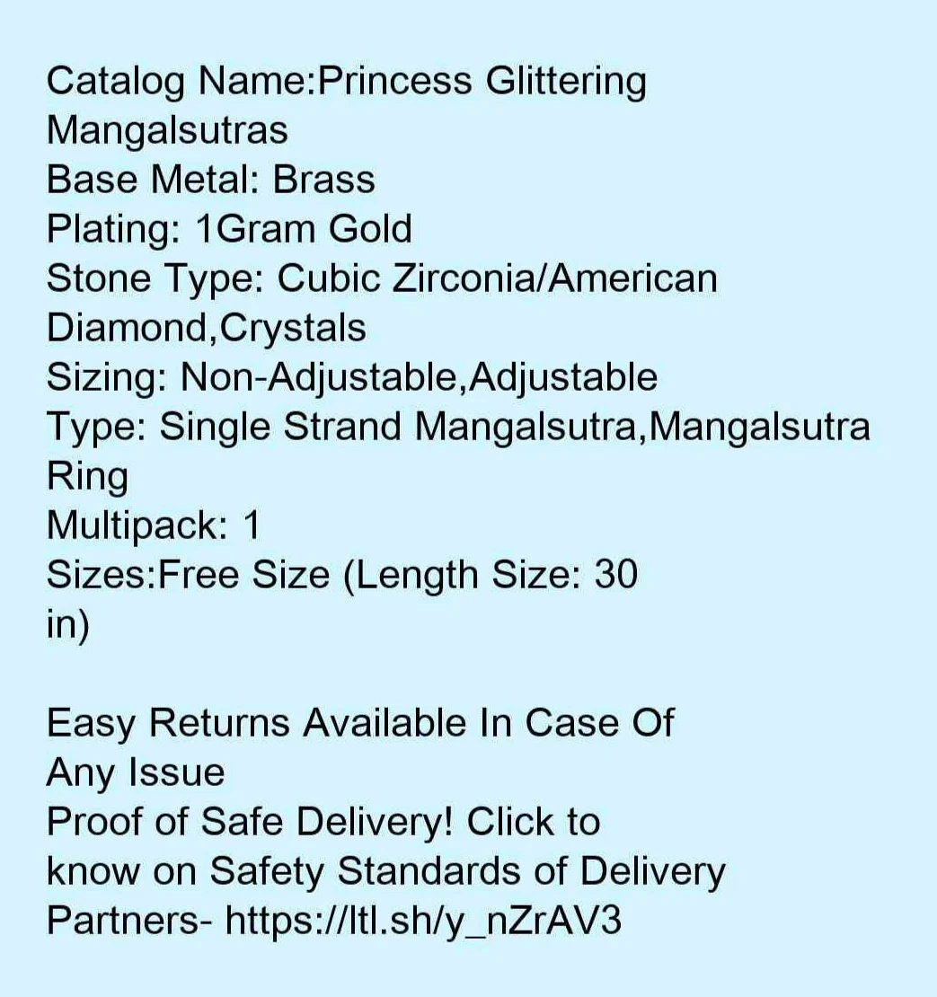 Princess Glittering Mangalsutras - Image 6