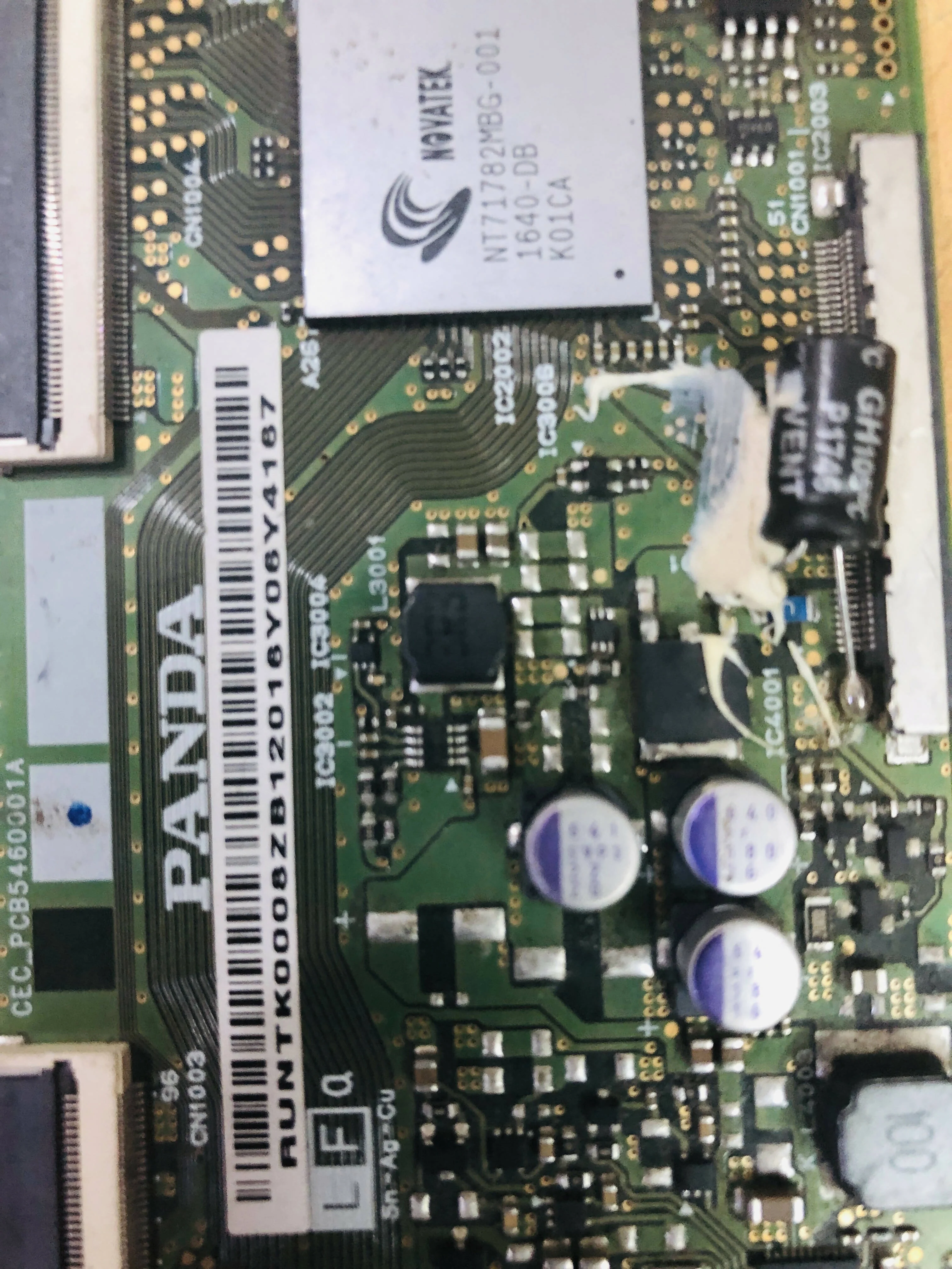 Original Panda 55" T-Con Board RUNTK0000ZB120104V04167 – Novatek NT71782MBG-001 # - Image 2