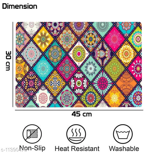 PVC Printed Water and Heat-Proof Table Placemat (Set of 6)* - Image 3