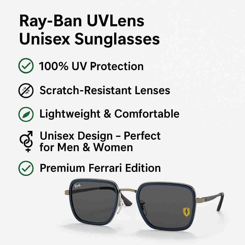 Ray-Ban UVLens Unisex Sunglasses – Premium Quality, 100% UV Protection - Image 4