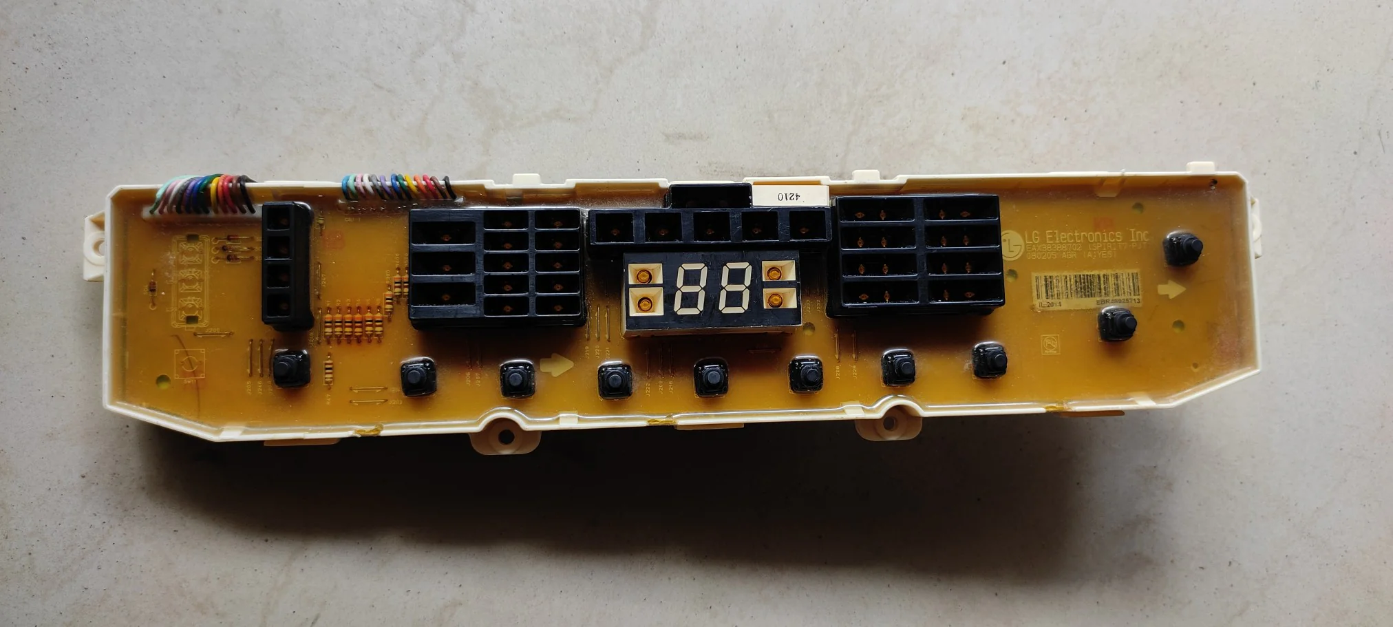 Refurbished 10-Button Original LG Washing Machine Control Board – Model 08 AAA Quality Replacement # - Image 3