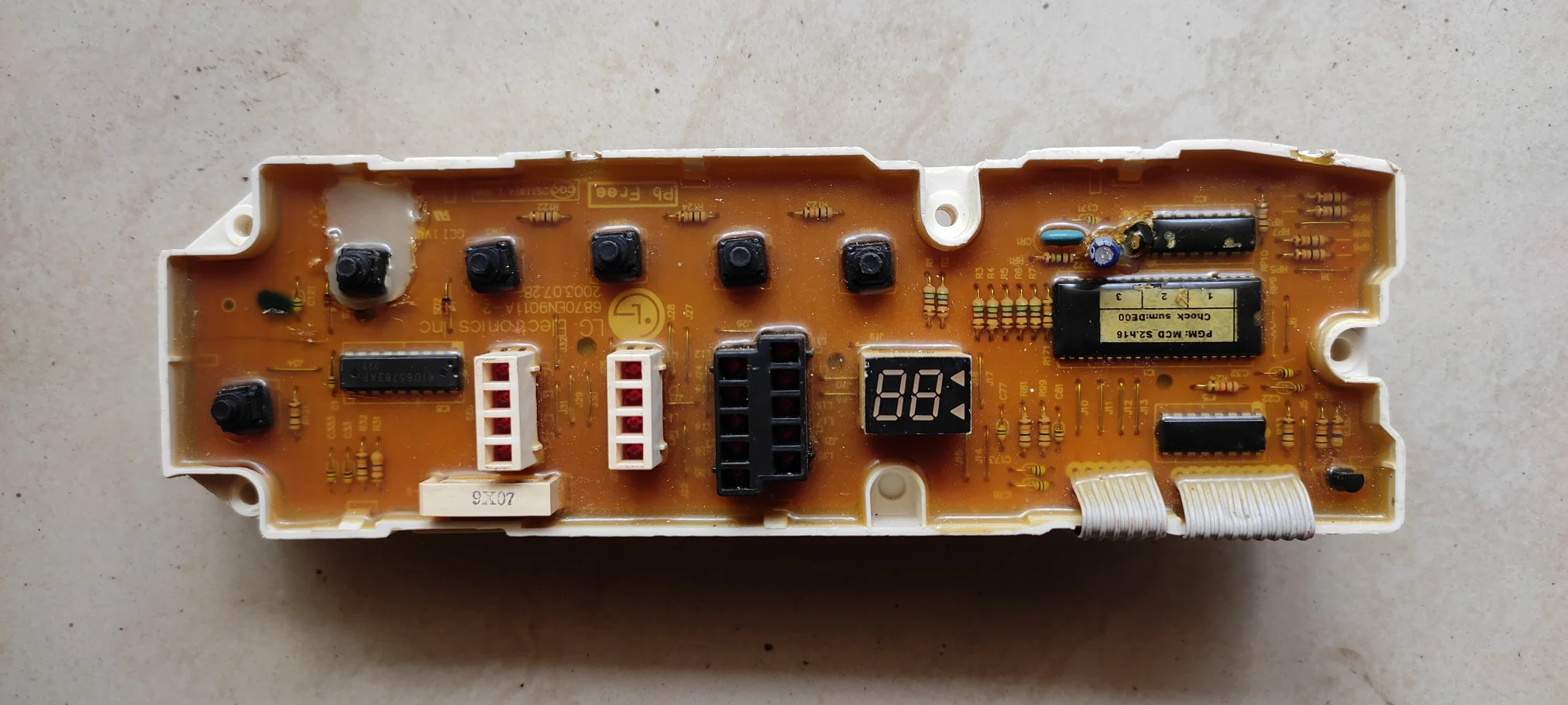 Refurbished 6-Button Original LG Washing Machine Control Board – Model 03 AAA Quality Replacement # - Image 3