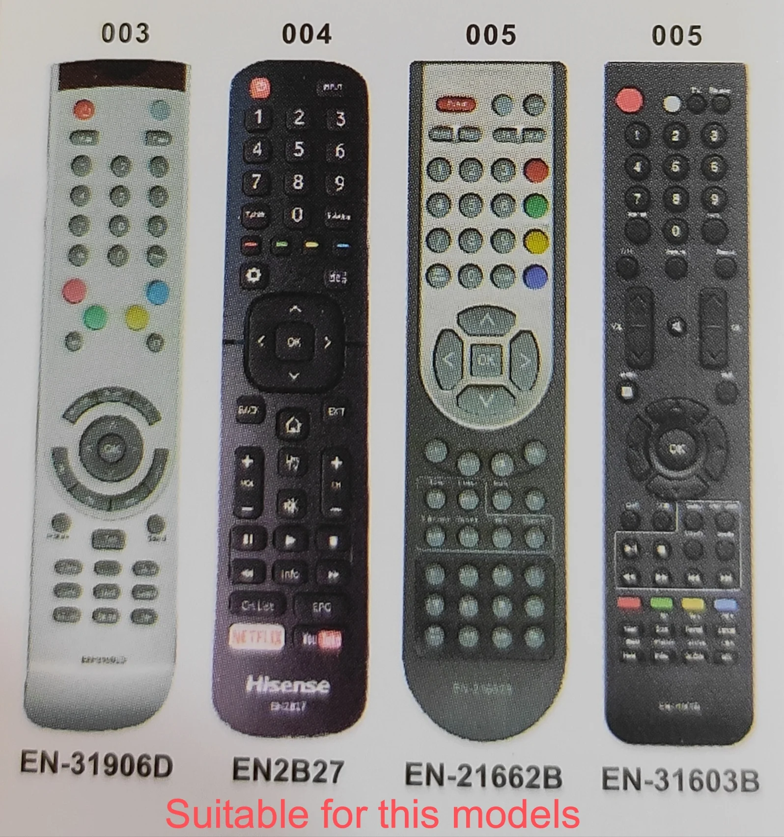 Remote Control for Hisense LCD/LED TV – Compatible Replacement# - Image 2