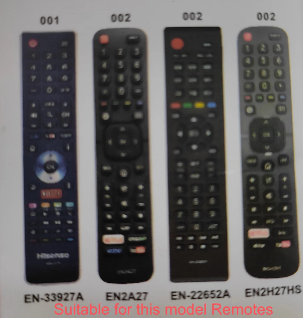 Remote Control for Hisense LCD/LED TV – Compatible Replacement# - Image 3