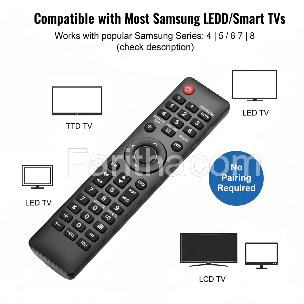Samsung LED/LCD TV Remote Control (Model LD02) – Compatible Replacement for Samsung Smart TVs# - Image 7