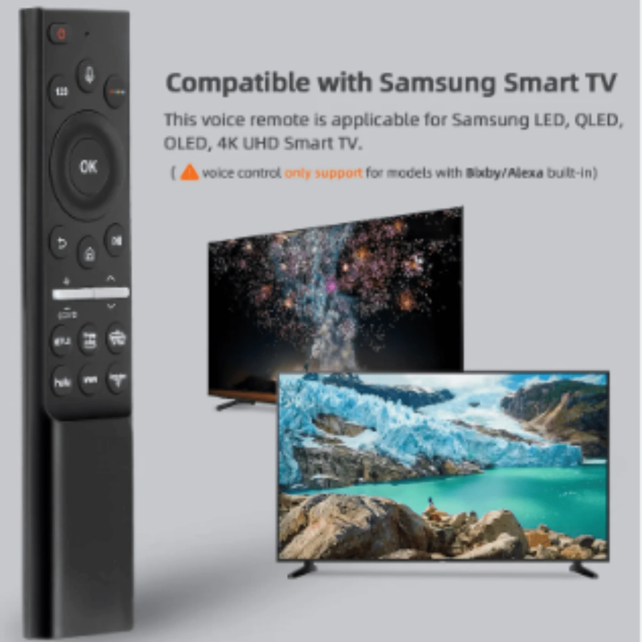 Original Samsung Smart TV Remote with Voice Control – Netflix & Prime Shortcut Keys#? - Image 4