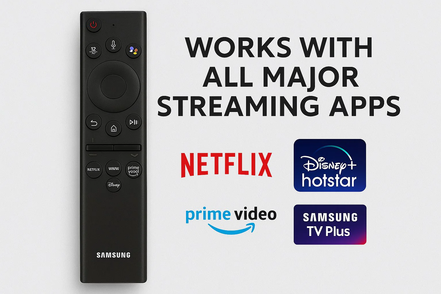 Original Samsung Smart TV Remote with Voice Control – Netflix, Prime, Hotstar# - Image 10