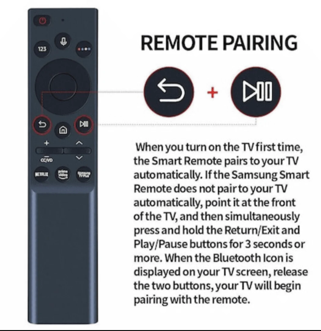 Original Samsung Smart TV Remote with Voice Control – Netflix, Prime, Hotstar# - Image 13