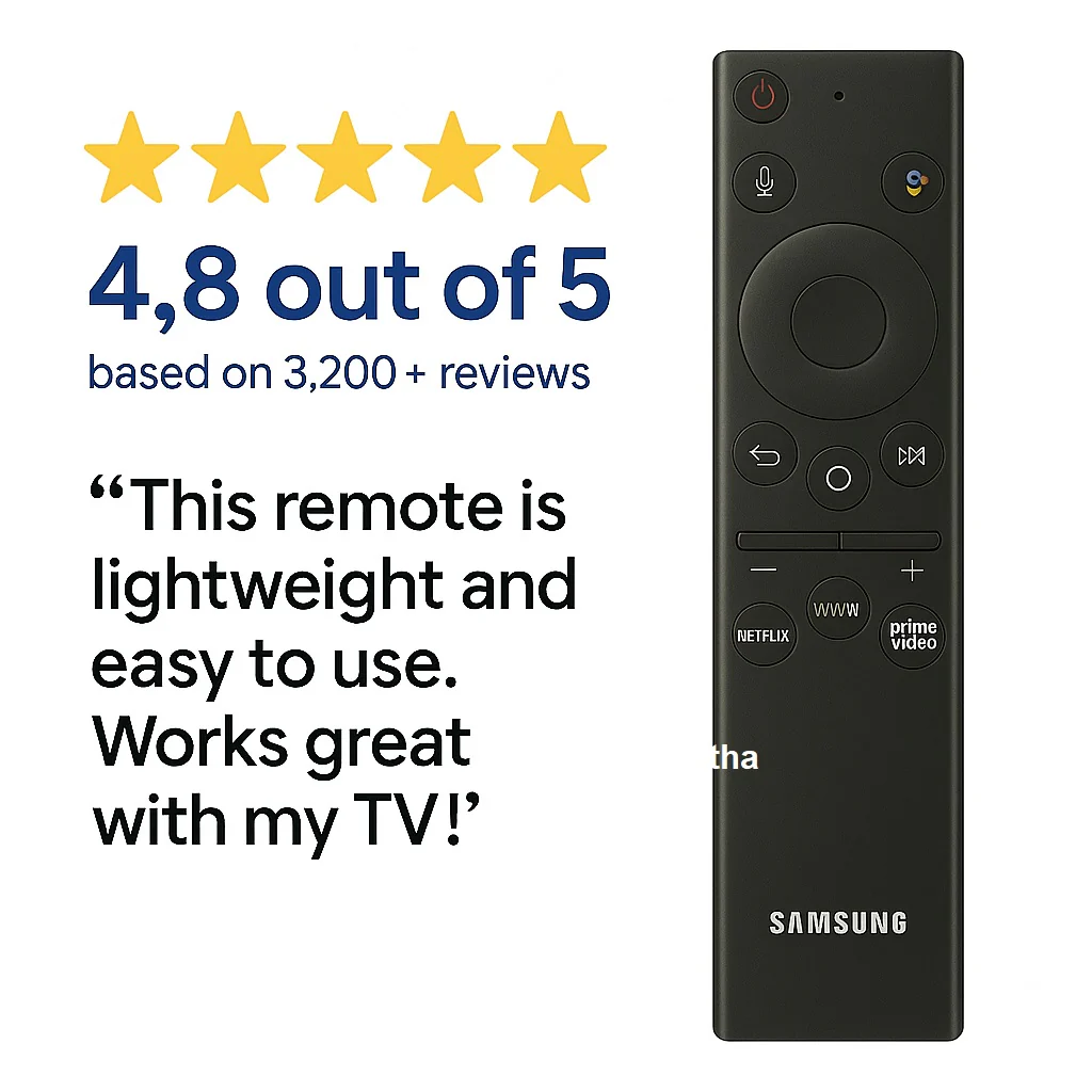 Original Samsung Smart TV Remote with Voice Control – Netflix, Prime, Hotstar# - Image 4