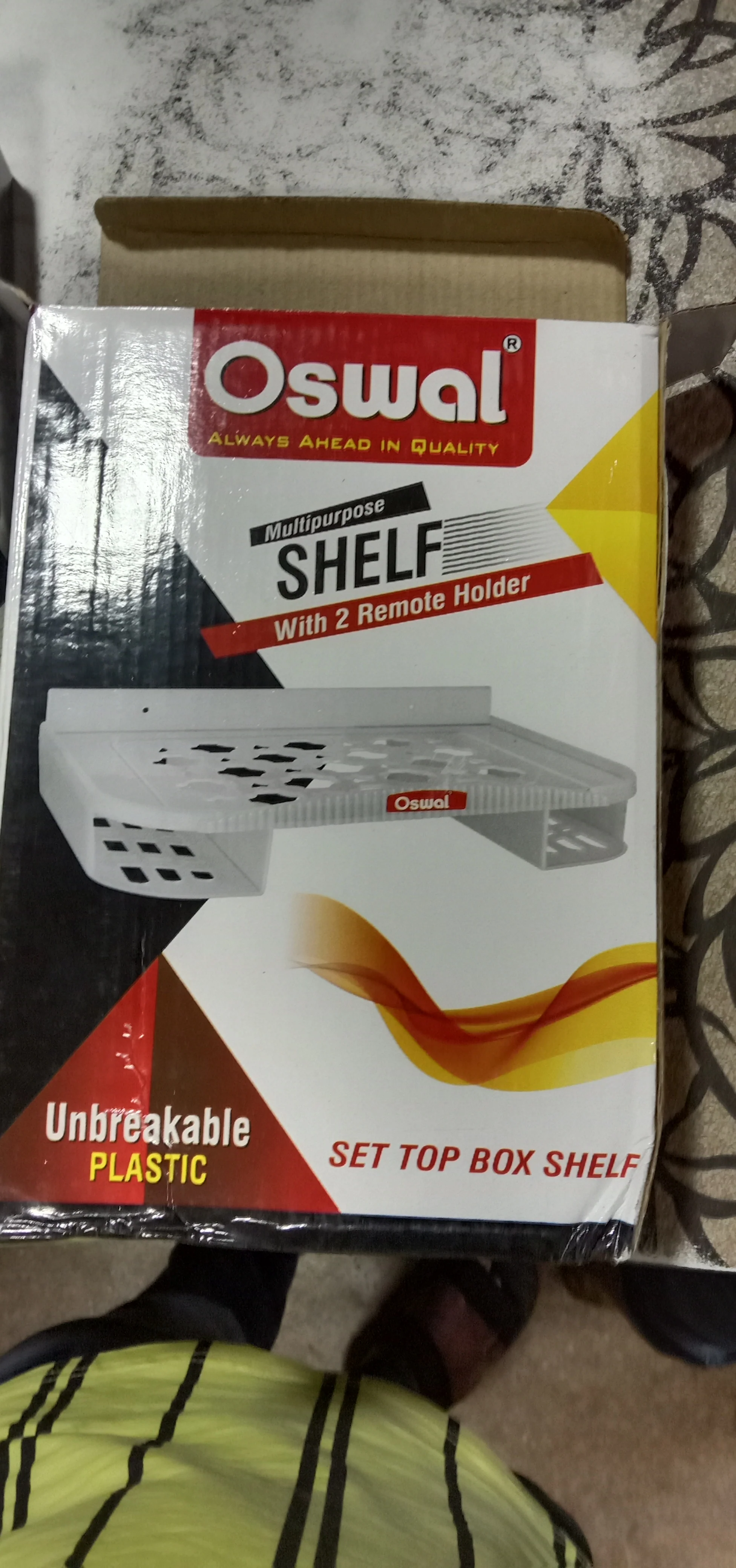 Set top box self with 2 remote holder - Image 2