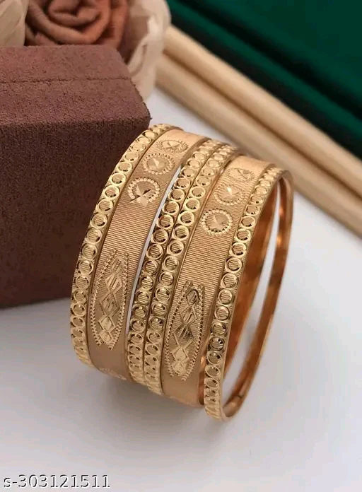 Shimmering Beautiful Bracelet &amp; Bangle (Pack of 1 Set In 6 Pcs) - Image 2