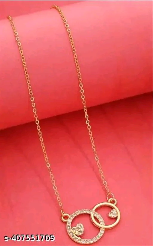 Shimmering Gold Plated Necklace Combo for Women & Girls – Elegant Brass Bib Chain (Set of 5) - Image 4
