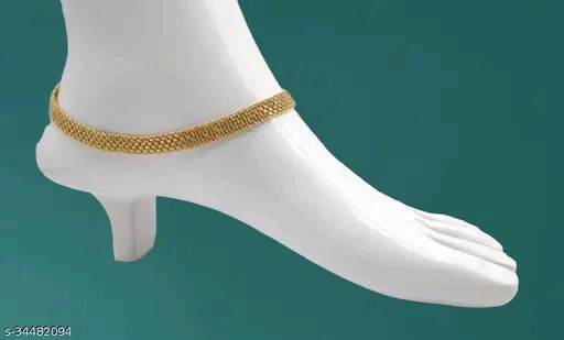 Shimmering Fancy Gold-Plated Women's Anklets &amp; Toe Rings - Image 2