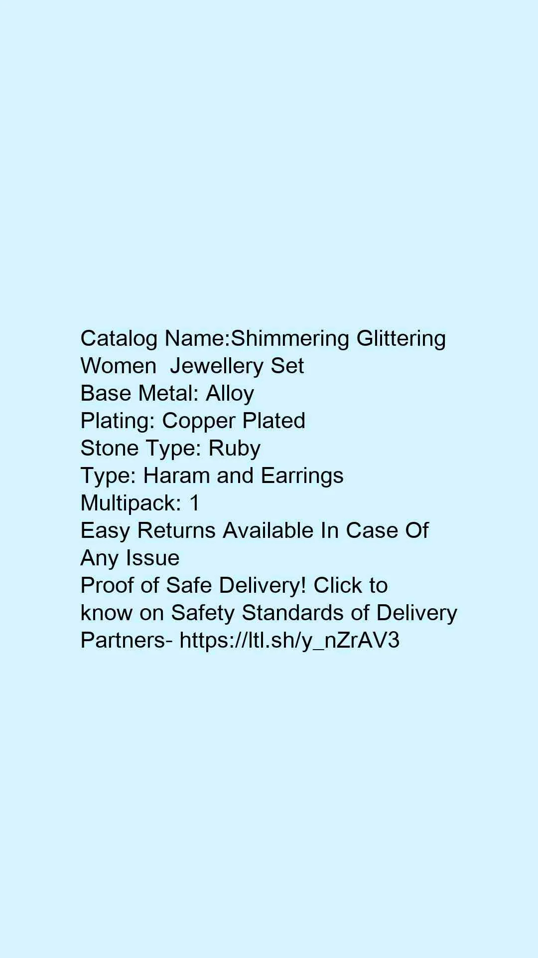 Shimmering Glittering Women Jewellery Set - Image 2