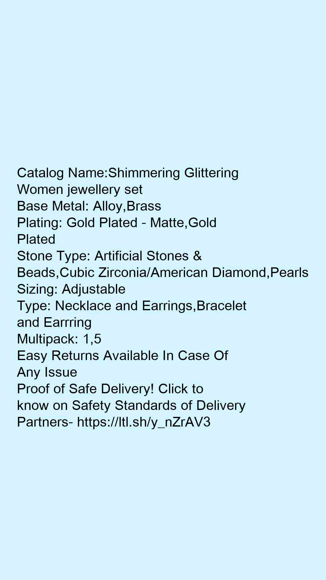 Shimmering Glittering Women jewellery set - Image 4