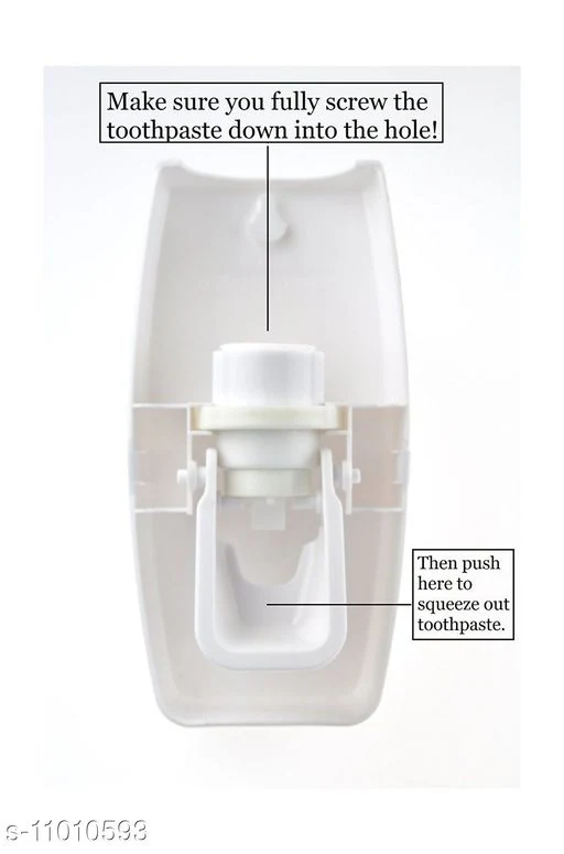 Shopper52 Automatic Toothpaste Dispenser Squeezer With Wall Mounted Toothbrush Holder* - Image 3
