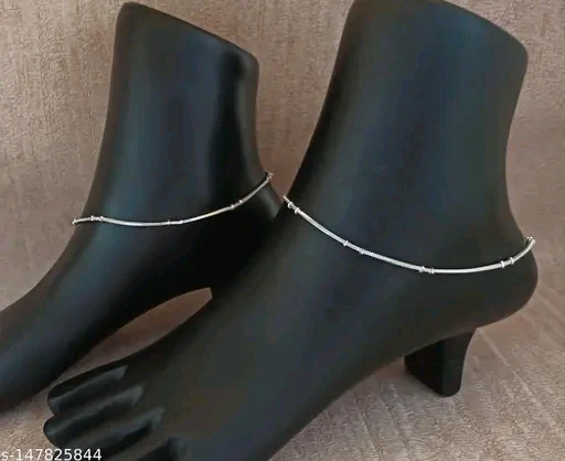 Silver payal charm chain anklets for girls Anklets & Toe Rings - Image 2