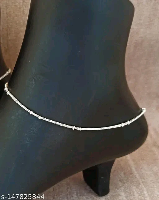 Silver payal charm chain anklets for girls Anklets & Toe Rings - Image 3