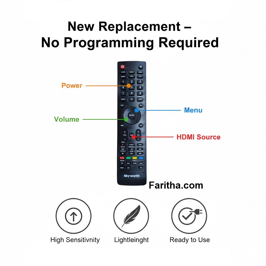 Skyworth LCD/LED TV Remote Control – Compatible, High Sensitivity, New Replacement# - Image 6