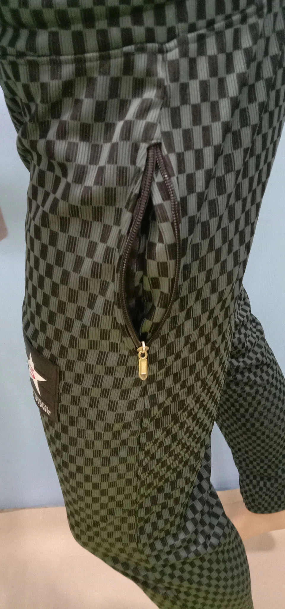 Branded Small Checked Super Night Pant/Track Suit Jogger Model for men XL to 2XL sizes 3 Designs DF13 f - Image 3