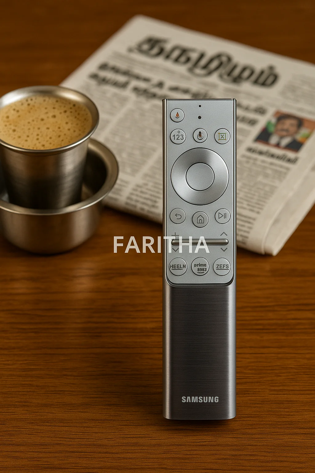Samsung Smart TV Voice Remote – Original Metal Body | Netflix, Prime, ZEE5 Buttons | Rechargeable | Universal Control - Image 3
