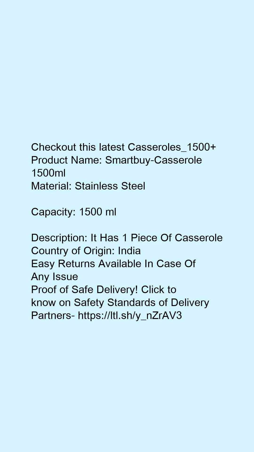Smartbuy-Casserole 1500ml  - Image 2