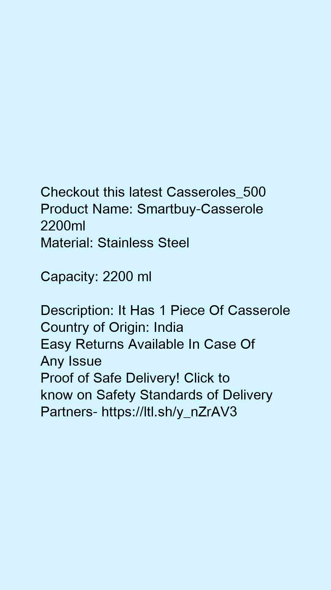 Smartbuy-Casserole 2200ml - Image 2