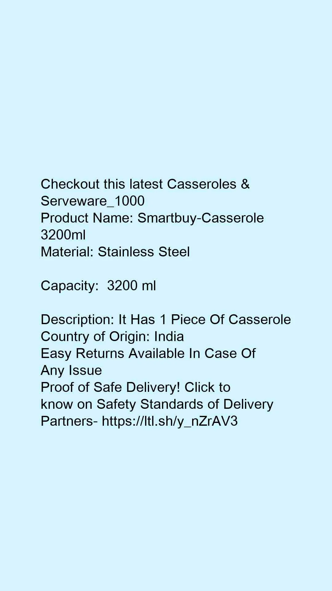 Smartbuy-Casserole 3200ml - Image 2