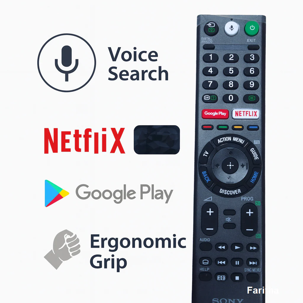 Sony Smart TV Remote Control – Compatible with Netflix, Google Play & Voice Search | Replacement Remote for Sony Bravia TVs# - Image 4