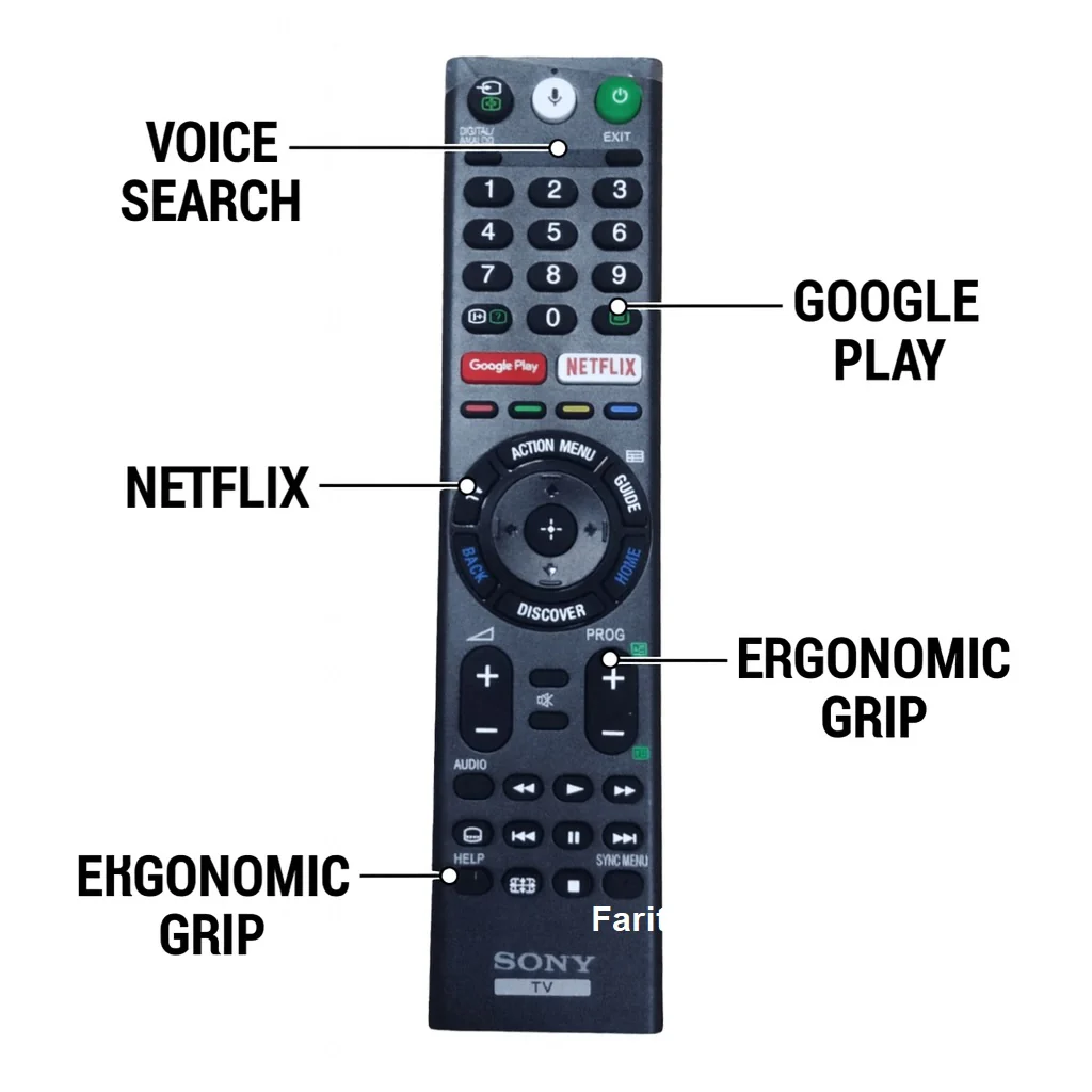 Sony Smart TV Remote Control – Compatible with Netflix, Google Play & Voice Search | Replacement Remote for Sony Bravia TVs# - Image 7
