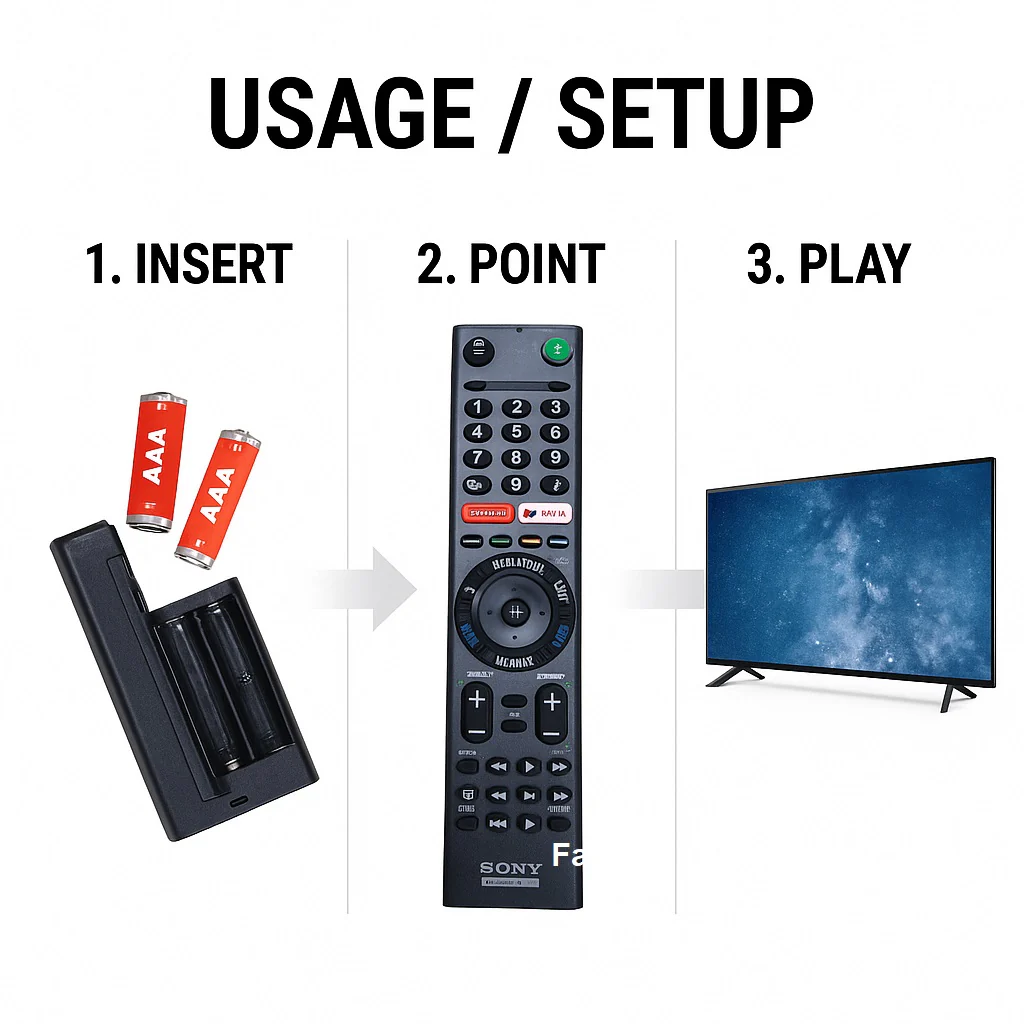 Sony Smart TV Remote Control – Compatible with Netflix, Google Play & Voice Search | Replacement Remote for Sony Bravia TVs# - Image 8
