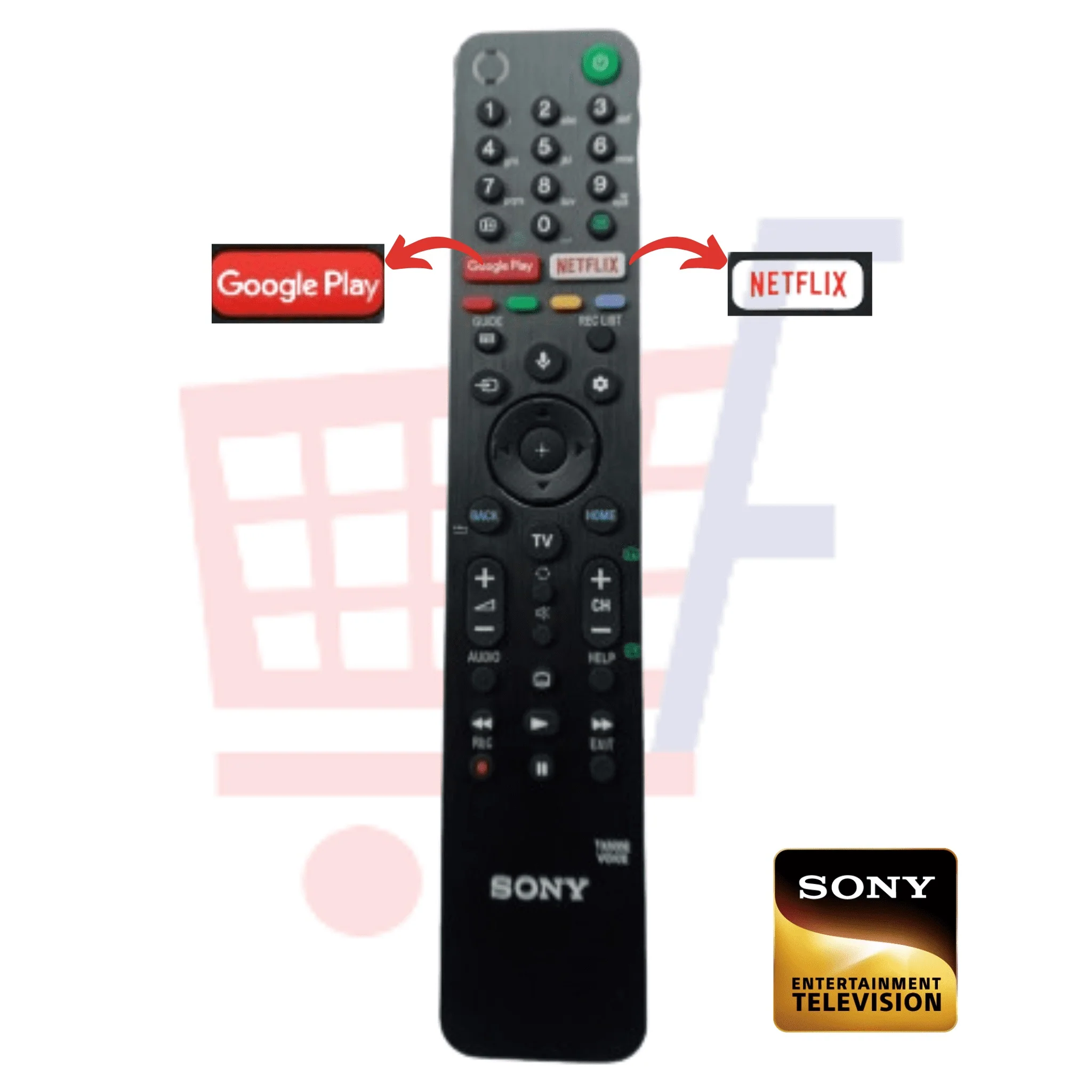 Original Sony Smart TV Remote with Google Assistant | Voice-Controlled Remote with Netflix & Google Play Buttons – Buy Online in India# - Image 8