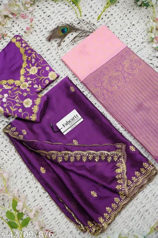 South Indian Style Half Saree for Women – Traditional Pattu Langa Voni Dress# - Image 3