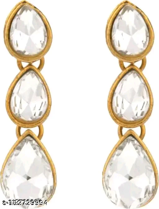Squire white Combo Set – Adjustable Necklace & Earrings by ZESTYLO - Image 4