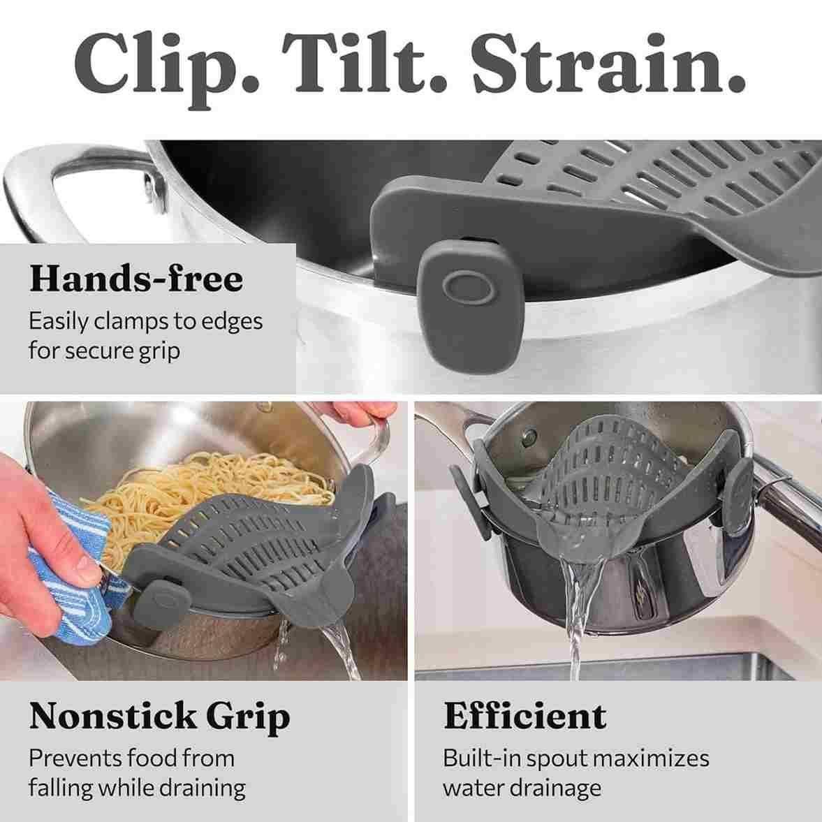 SnapStrain The Ultimate Silicon Kitchen Pot Strainer - Image 2