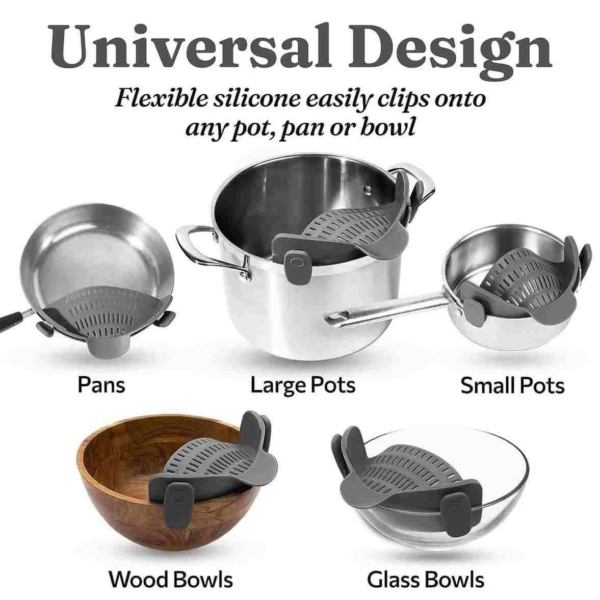 SnapStrain The Ultimate Silicon Kitchen Pot Strainer - Image 4