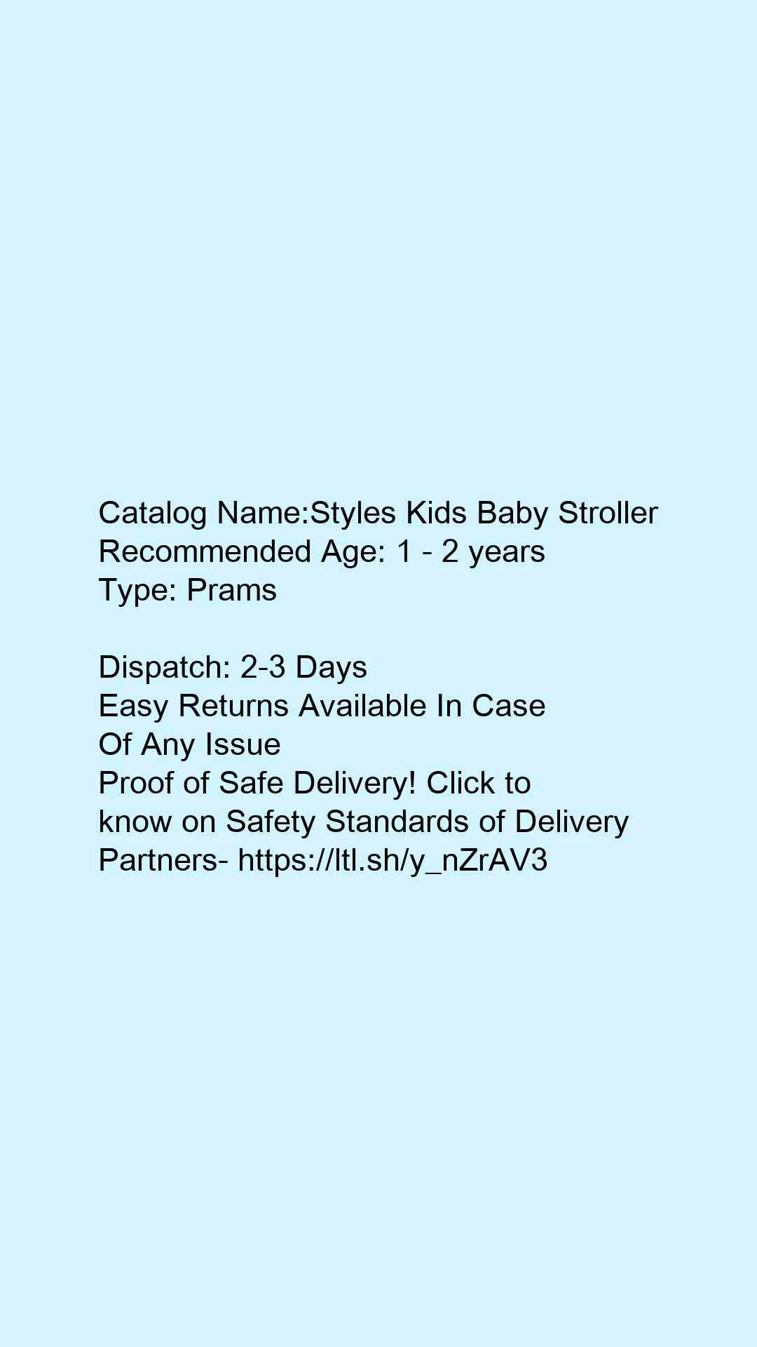 Styles Kids Baby Stroller - Image 2