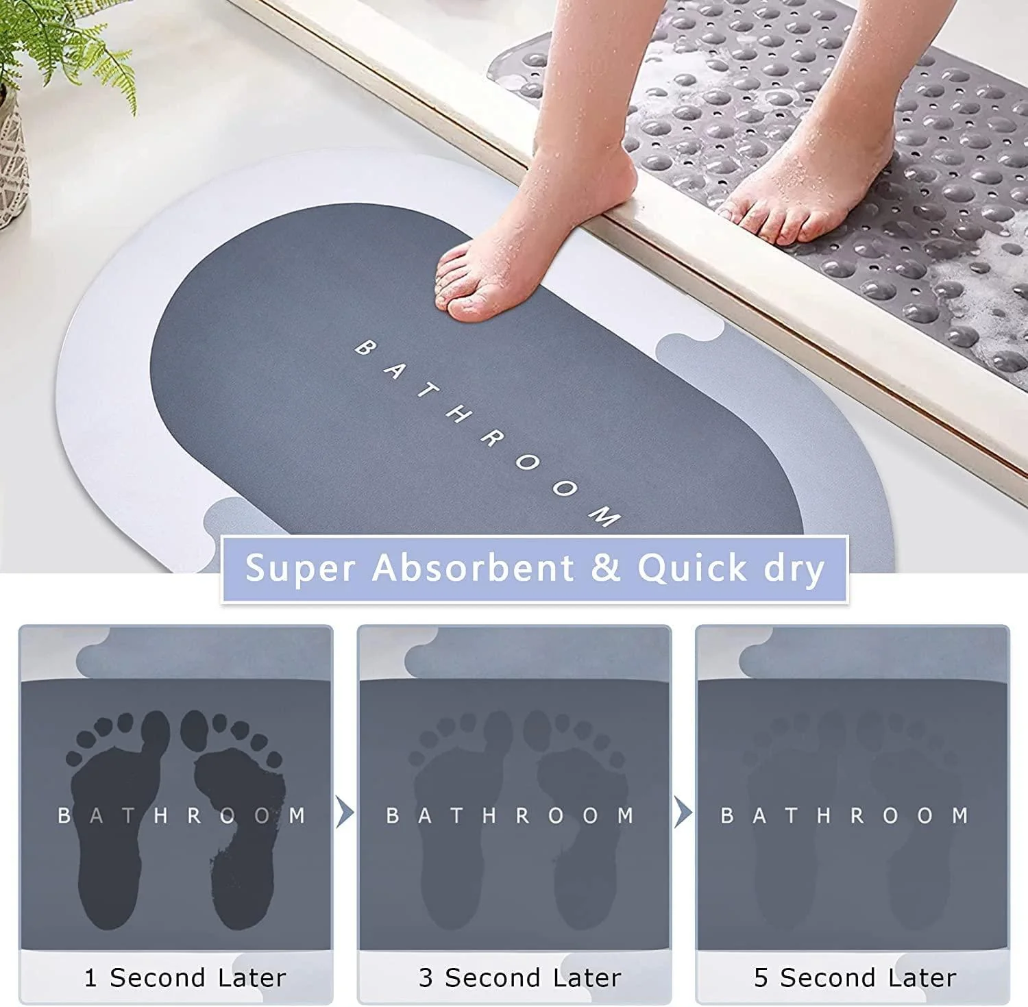 Super Absorbent Bath Floor Mat - Image 4