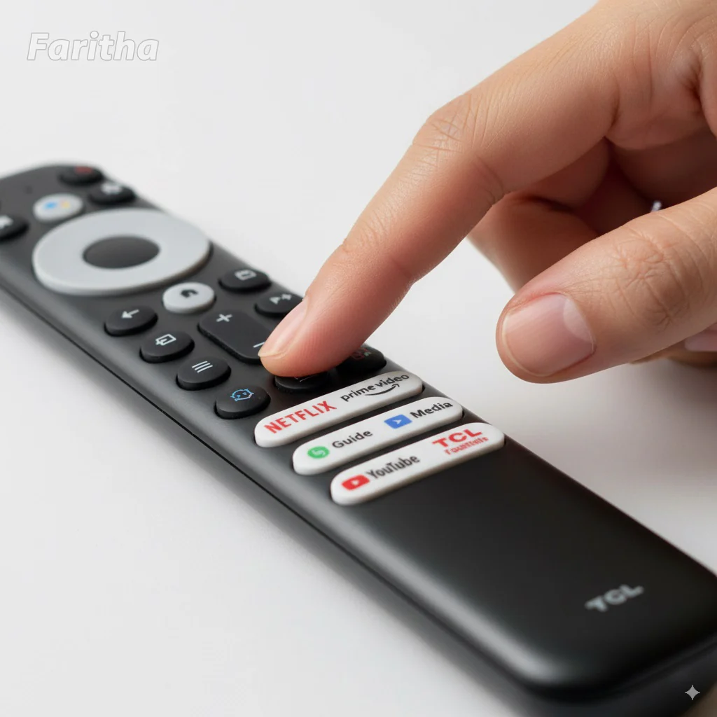 Original TCL Smart TV Remote Control with Google Voice Assistant, Netflix, Amazon Prime, YouTube & Media Buttons – Seamless Compatibility # - Image 3