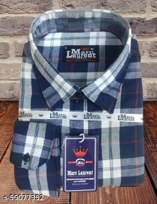Trendy Graceful Men Cotton Shirts - Image 6