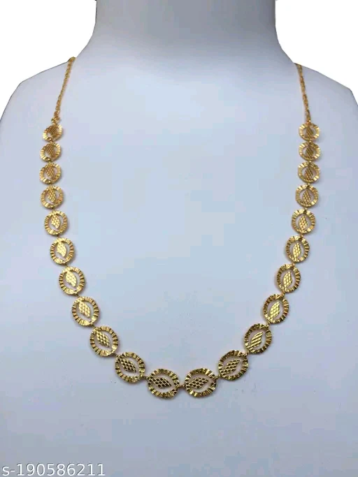 TVARA Brass Designer Gold Plated Necklace for Women &amp; Girls (18 inch) - Traditional and Elegant Jewelry - Image 2