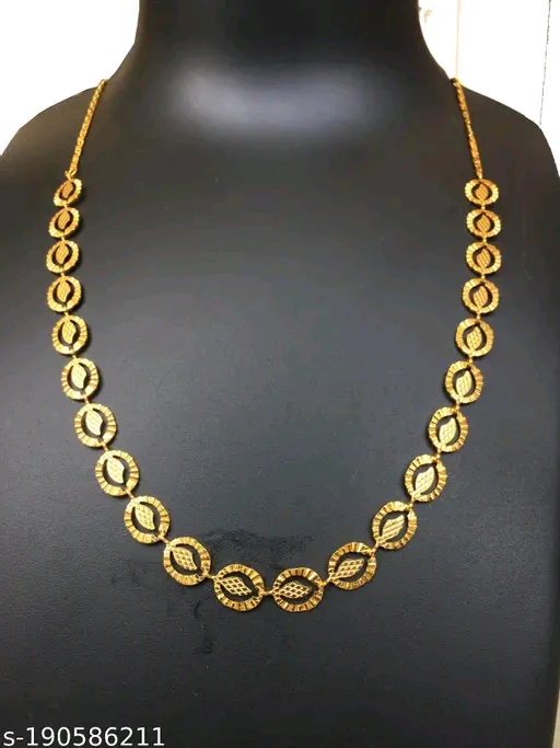 TVARA Brass Designer Gold Plated Necklace for Women &amp; Girls (18 inch) - Traditional and Elegant Jewelry - Image 3
