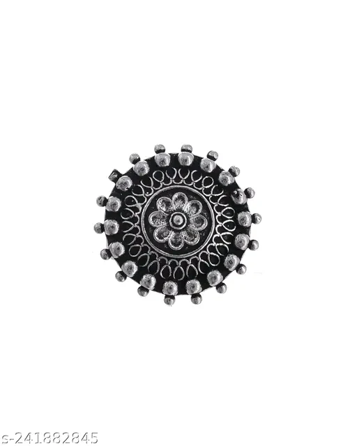 Twinkling Elegance: Oxidised Silver German Silver Jewellery Set - Image 2